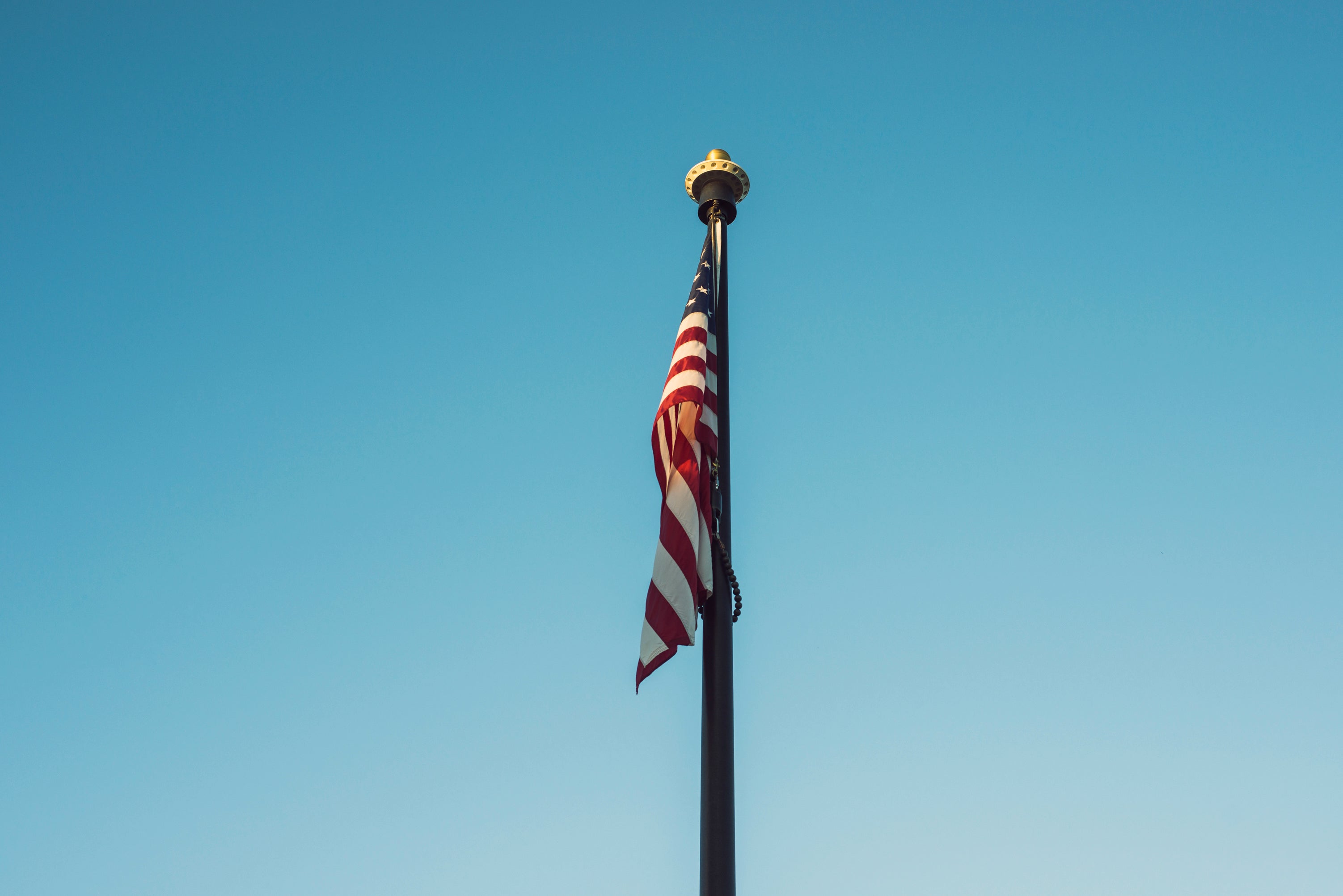 American flag on a pole