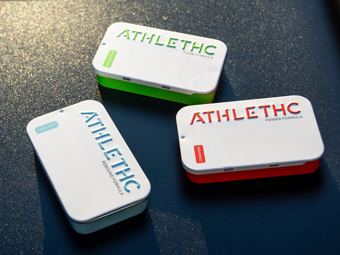 Mint tins on a table