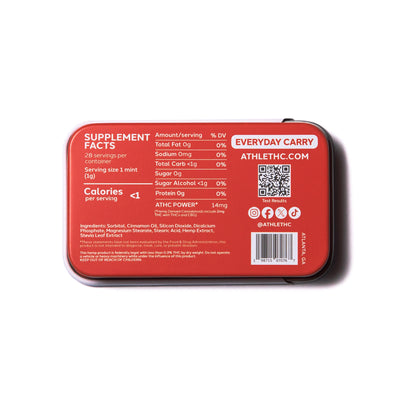 Backside of the Power Formula tin showing nutritional facts and ingredients.