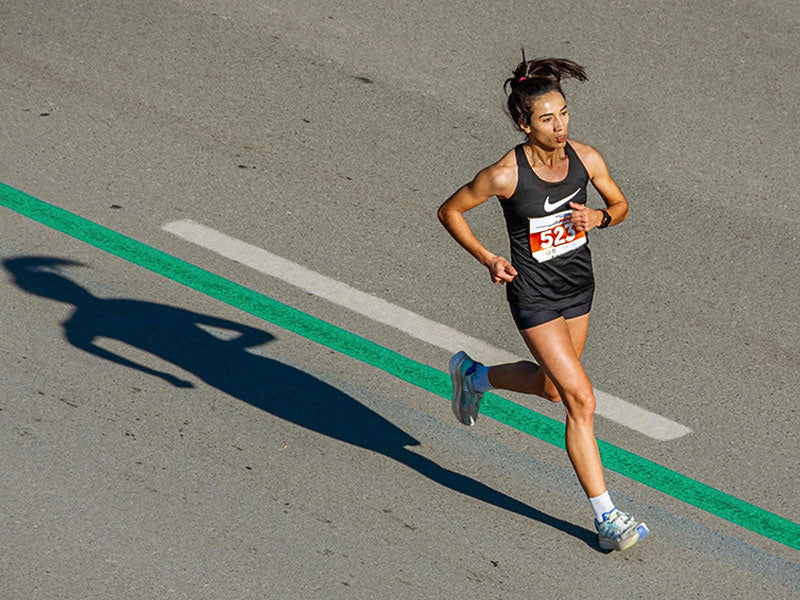 Woman marathon runner